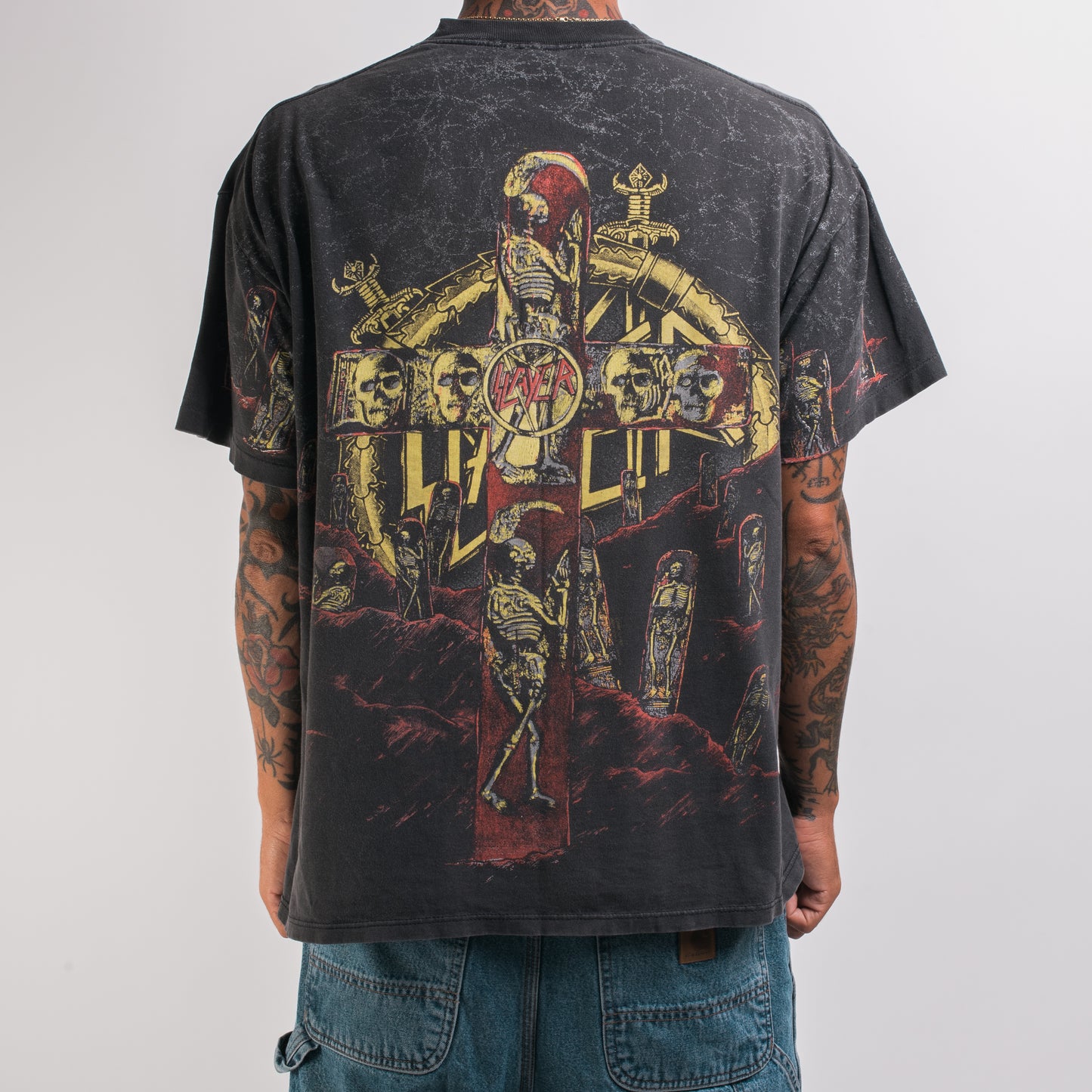 Vintage 1991 Slayer Seasons In The Abyss All Over Print T-Shirt