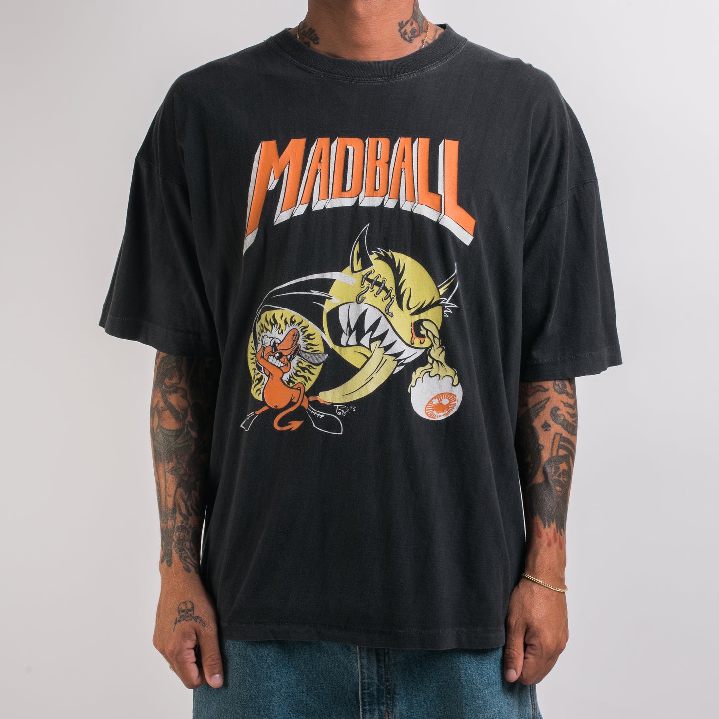 Vintage 1993 Madball Ball Of Destruction Tour T-Shirt