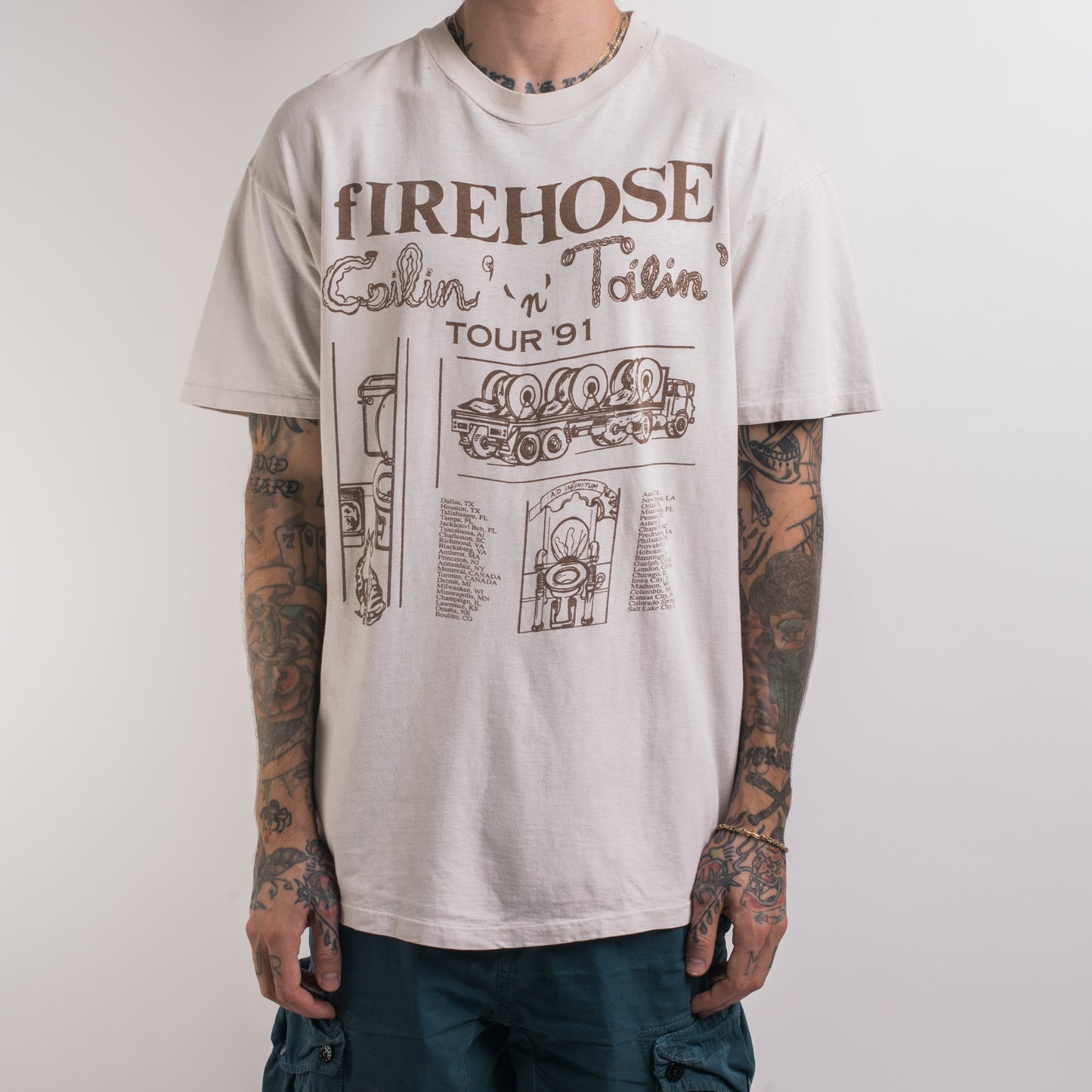 Vintage 1991 Firehouse Tour T-Shirt