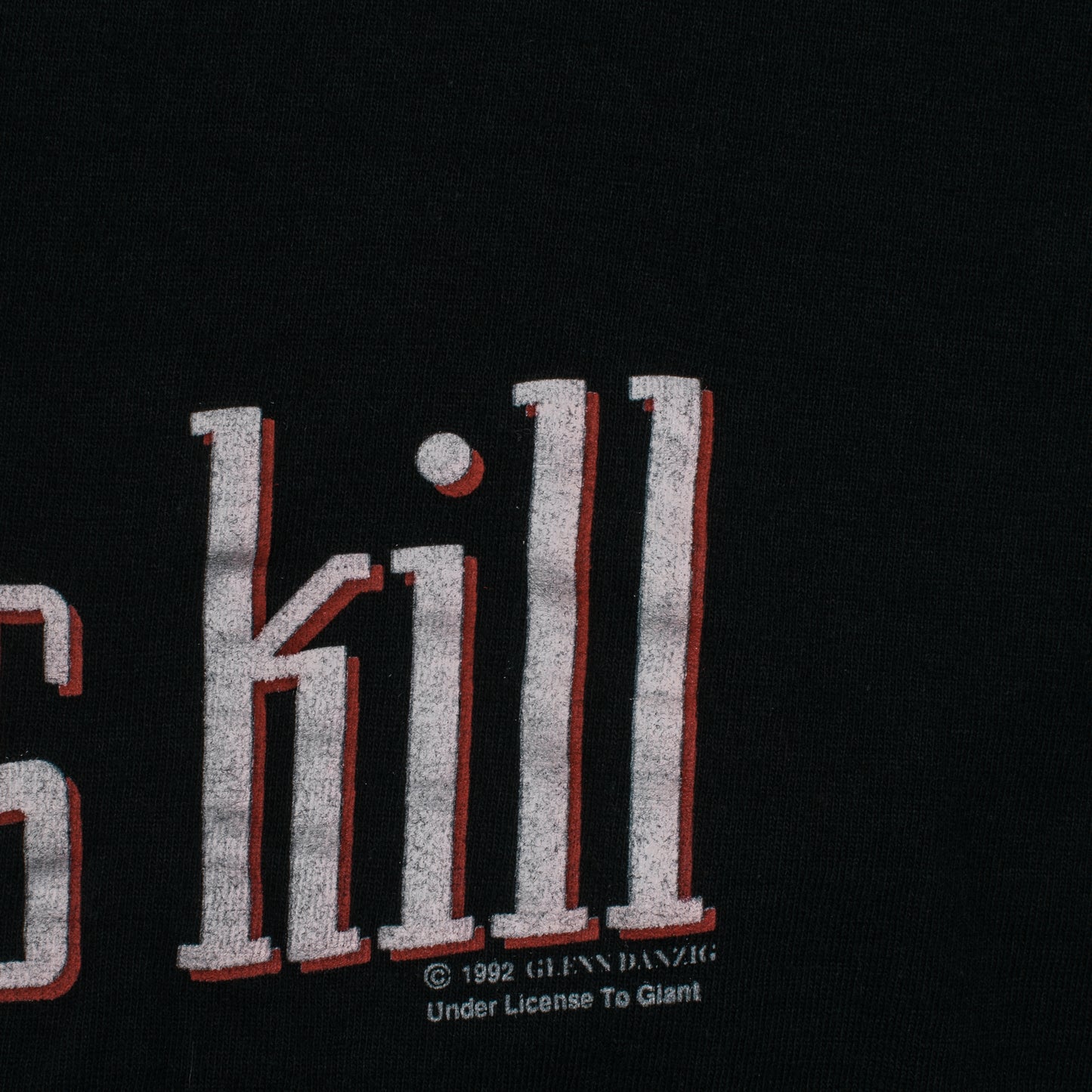 Vintage 1992 Danzig Dirty Black Summer Tour T-Shirt