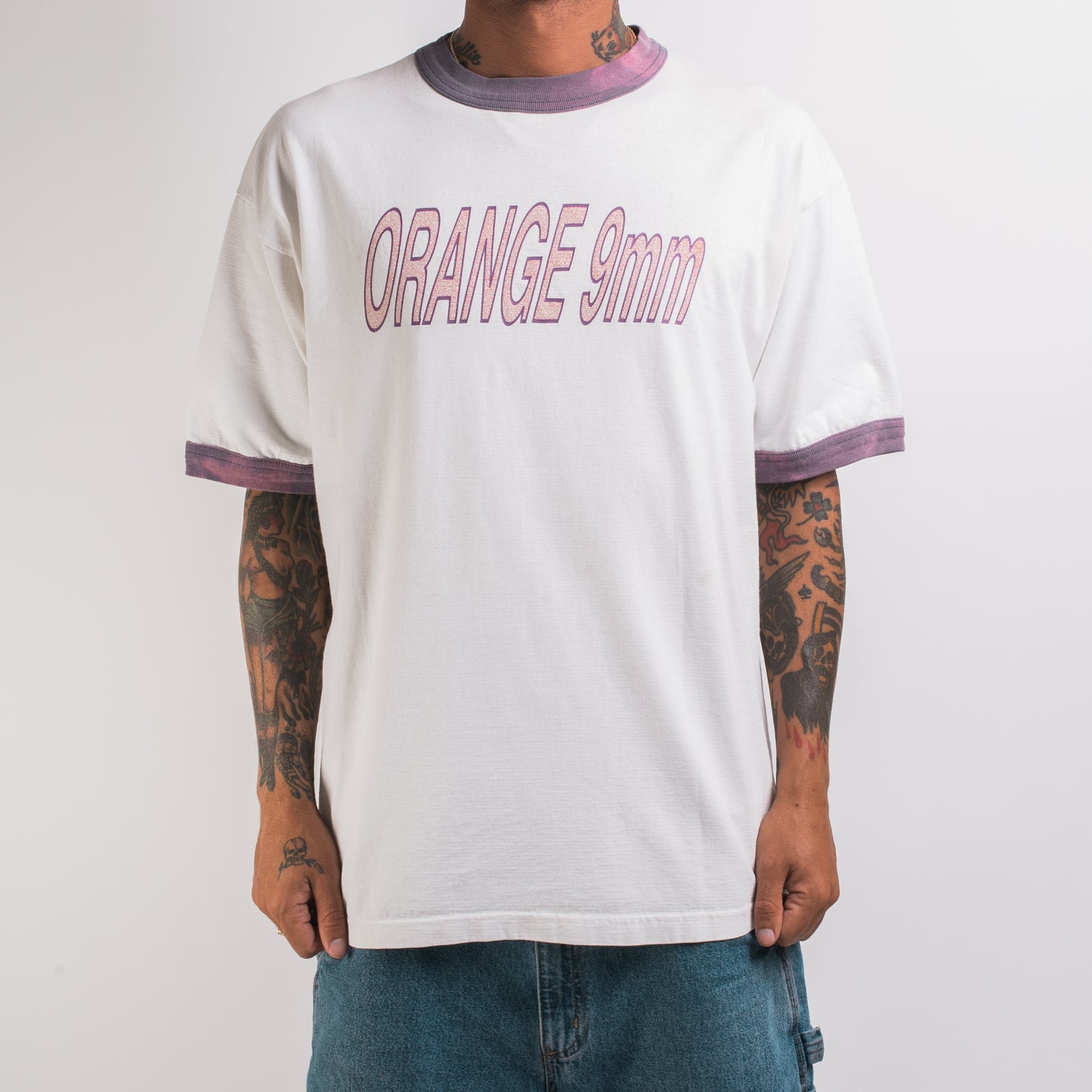 Vintage 90’s Orange 9mm Ringer T-Shirt