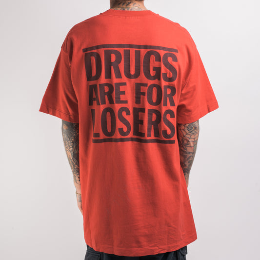 Vintage 90’s Straight Edge Drugs Are For Losers T-Shirt