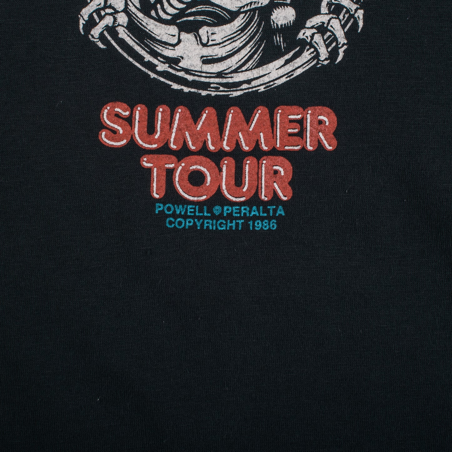 Vintage 1986 Powell Peralta Bones Brigade Summer Tour T-Shirt