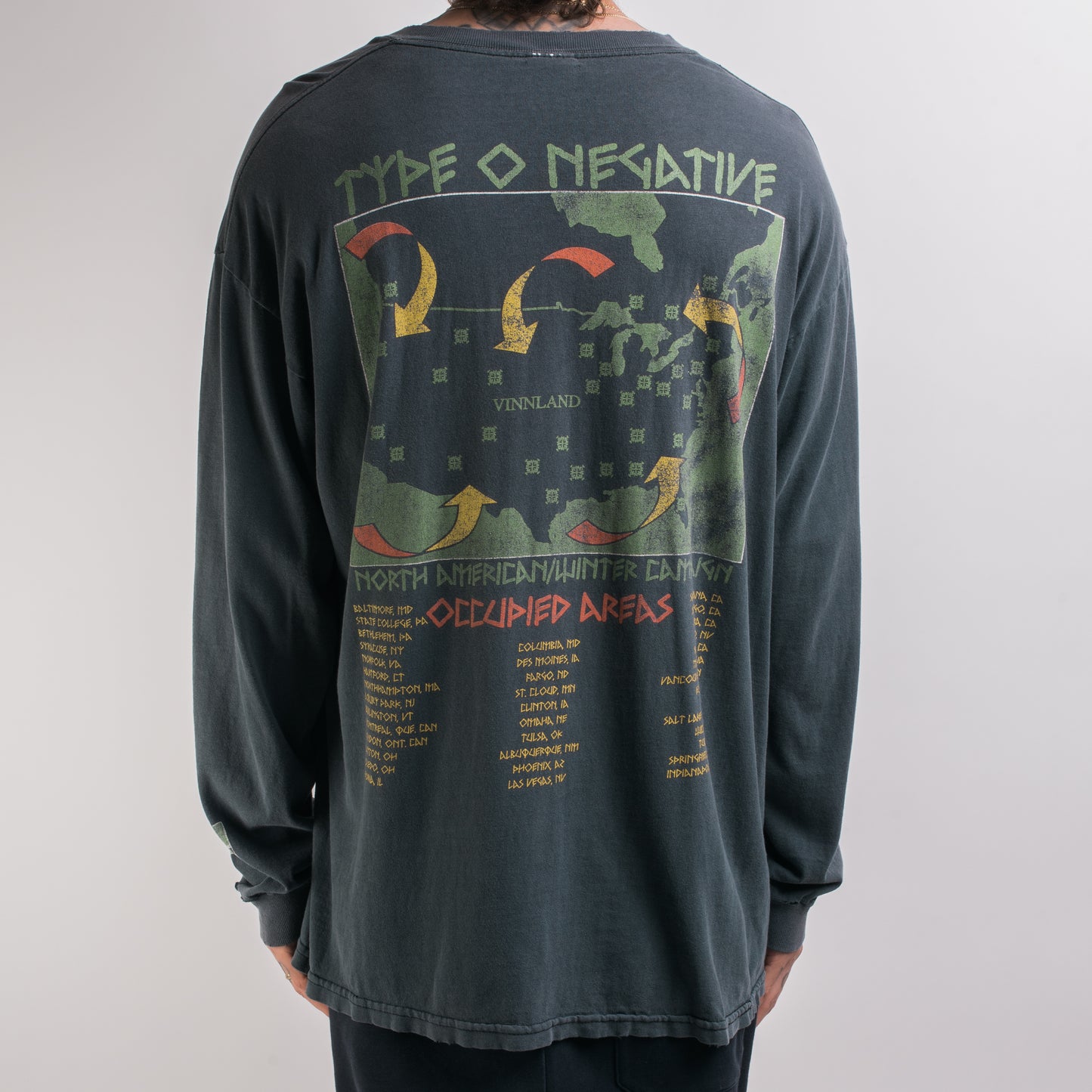 Vintage 1996 Type O Negative Liberation Of Vinland Tour Longsleeve