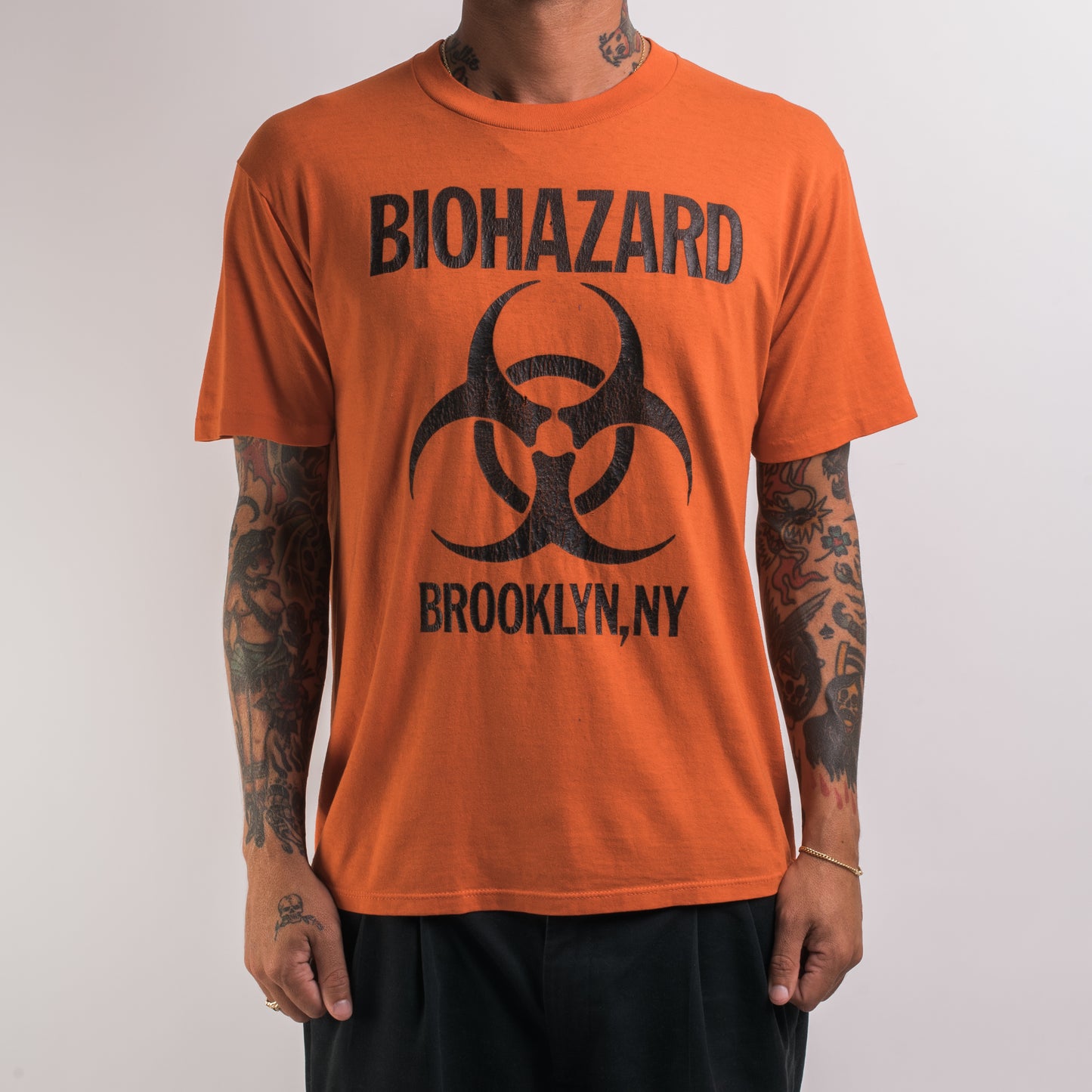 Vintage 1990 Biohazard Spider T-Shirt