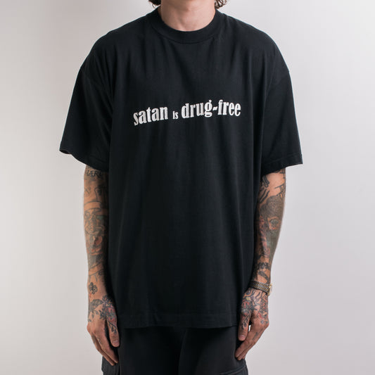 Vintage 90’s Satan Is Drug Free T-Shirt