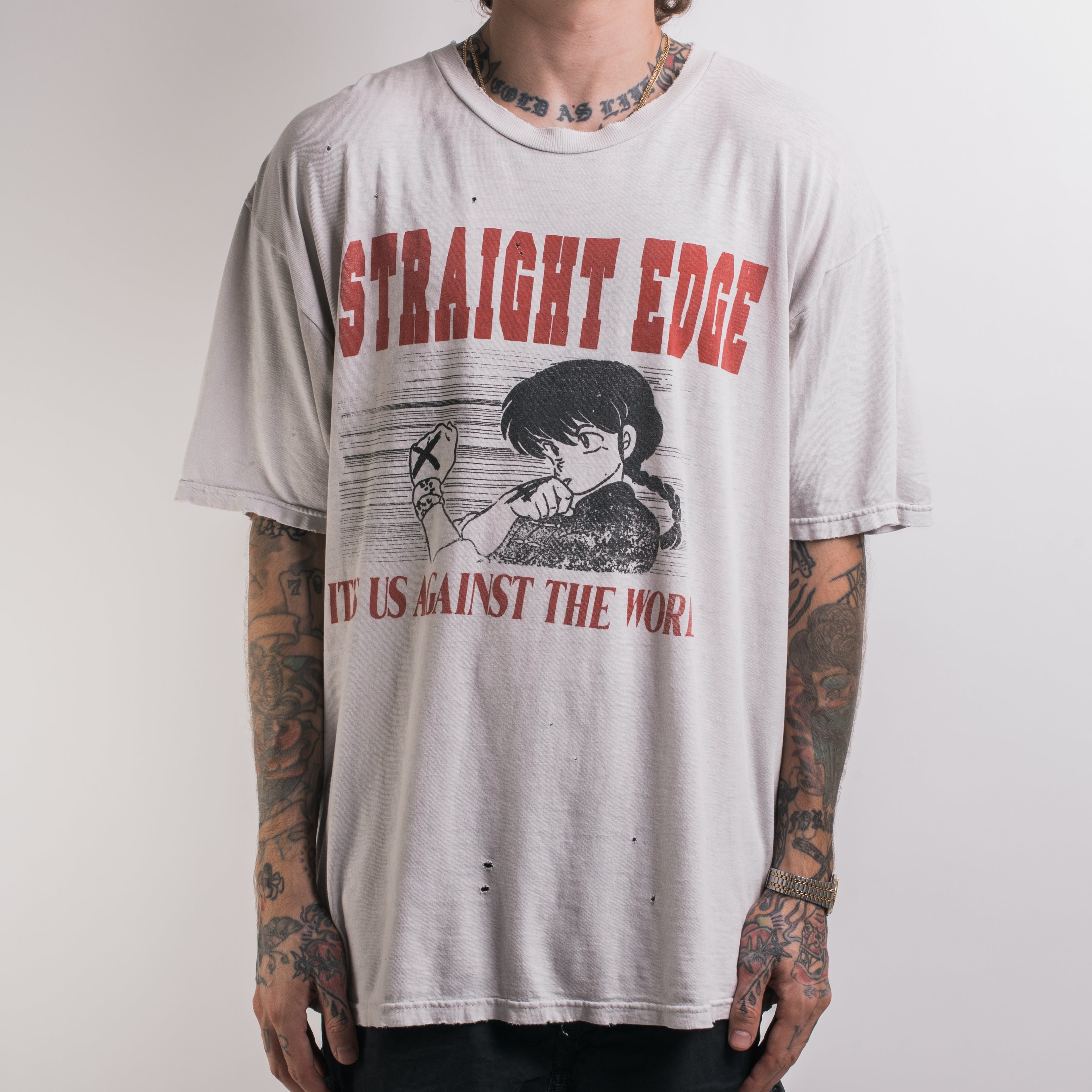 Vintage 90's Settle The Score Anime Straight Edge T-Shirt – Mills