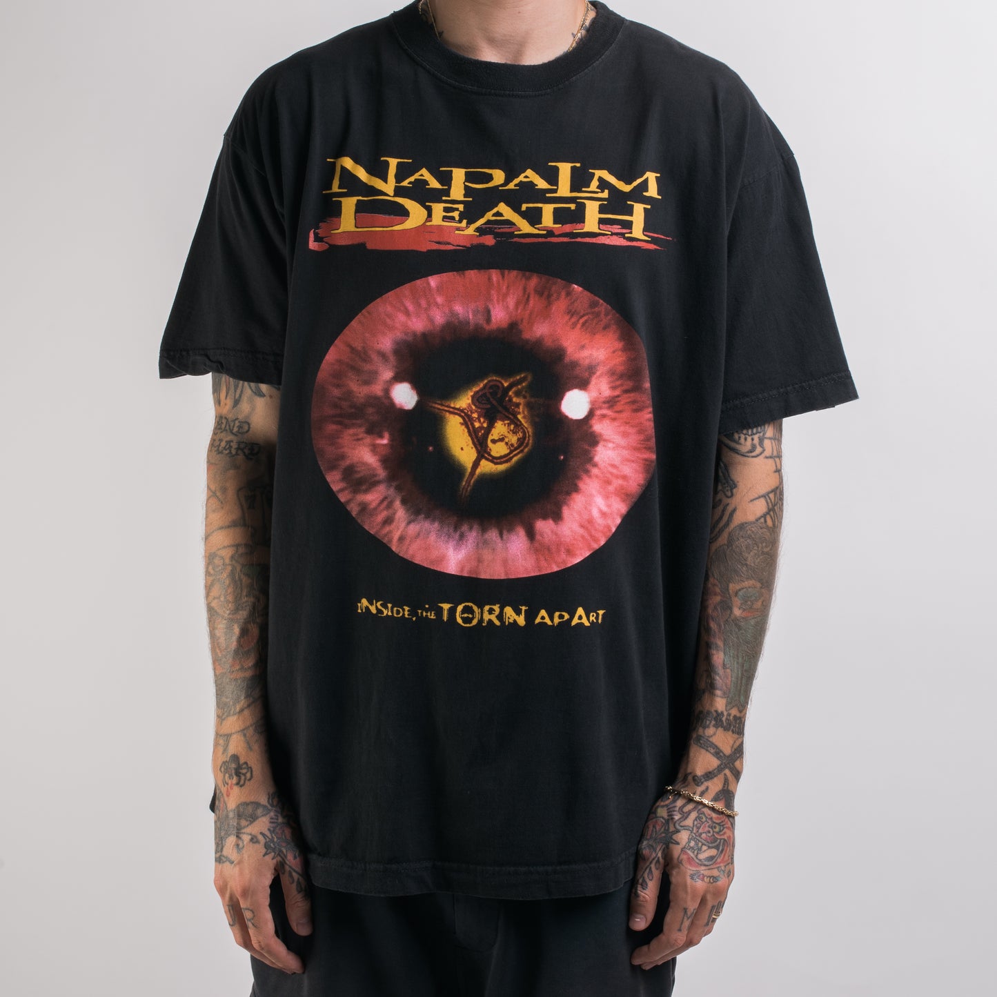 Vintage 1997 Napalm Death Inside The Torn Apart European Tour T-Shirt