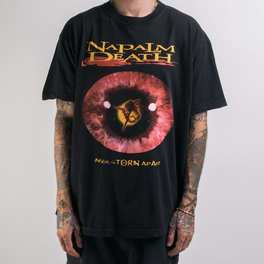 Vintage 1997 Napalm Death Inside The Torn Apart European Tour T-Shirt