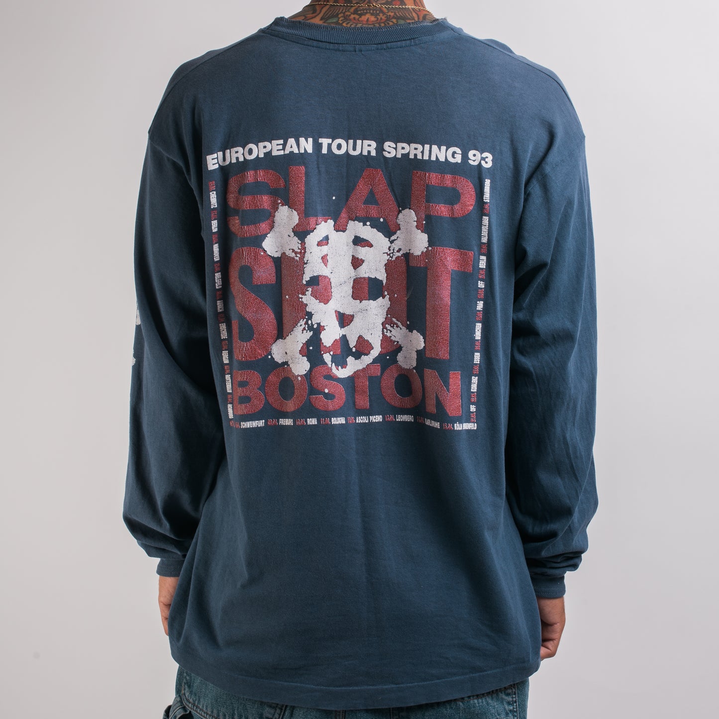 Vintage 1993 Slapshot European Tour Longsleeve